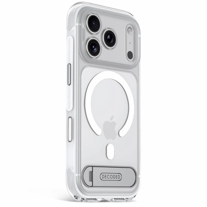 Decoded AntiMicrobial Hybrid Stand Backcover Apple iPhone 18 Pro Max / 17 Pro Max MagSafe (clear)