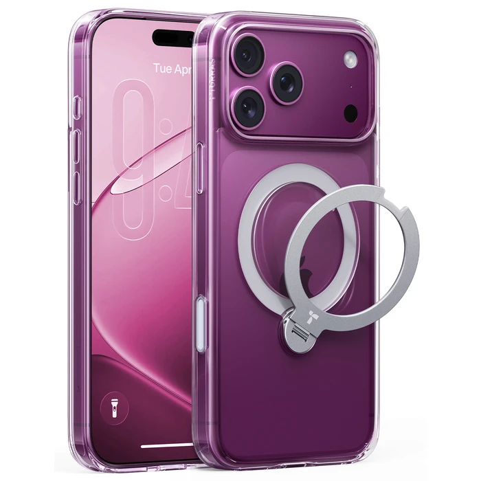 TORRAS Ostand Q3 Spin Apple iPhone 18 Pro / 17 Pro MagSafe (clear)