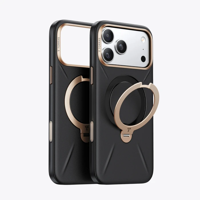 TORRAS Ostand Q3 VegSkin Apple iPhone 18 Pro / 17 Pro MagSafe (black)