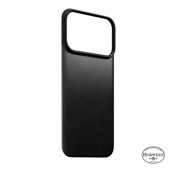 NOMAD Magnetic Leather Back Apple iPhone 18 Pro / 17 Pro MagSafe, Horween leather (black)