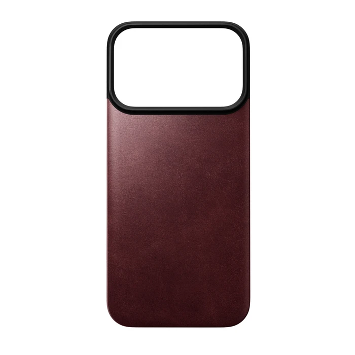 NOMAD Magnetic Leather Back Apple iPhone 18 Pro / 17 Pro MagSafe, Horween leather (burgundy)