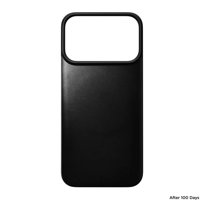 NOMAD Magnetic Leather Back Apple iPhone 18 Pro / 17 Pro MagSafe, Horween leather (black)