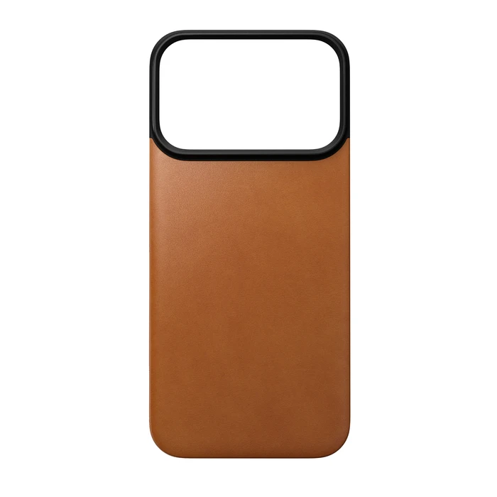 NOMAD Magnetic Leather Back Apple iPhone 18 Pro / 17 Pro MagSafe, Horween leather (saddle)