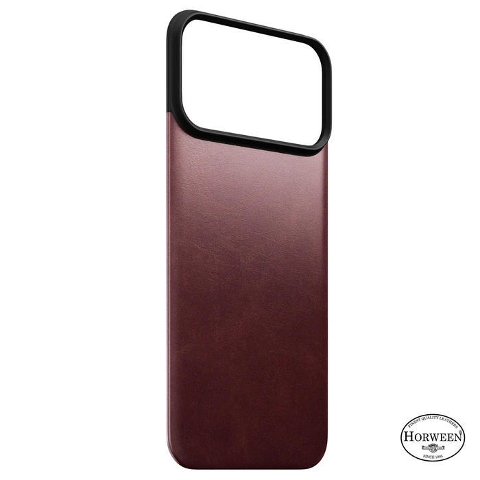 NOMAD Magnetic Leather Back Apple iPhone 18 Pro Max / 17 Pro Max MagSafe, Horween leather (burgundy)