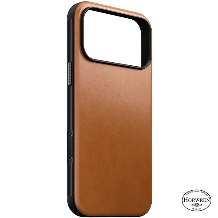NOMAD Modern Leather Case Apple iPhone 18 Pro Max / 17 Pro Max MagSafe, Horween leather (saddle)
