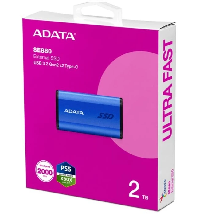 Σκληρός Δίσκος SSD Adata Se880 2tb Usb3.2a/C Gen2x2 Blue