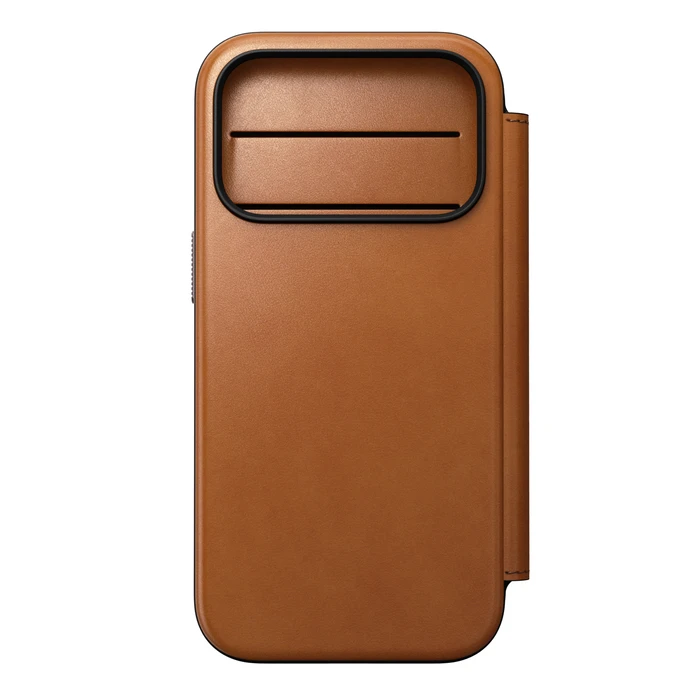 NOMAD Modern Leather Folio Apple iPhone 18 Pro / 17 Pro MagSafe, Horween leather (saddle)