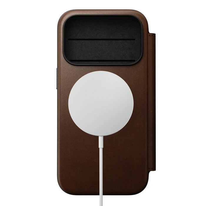 NOMAD Modern Leather Folio Apple iPhone 18 Pro / 17 Pro MagSafe, Camino leather (brown)