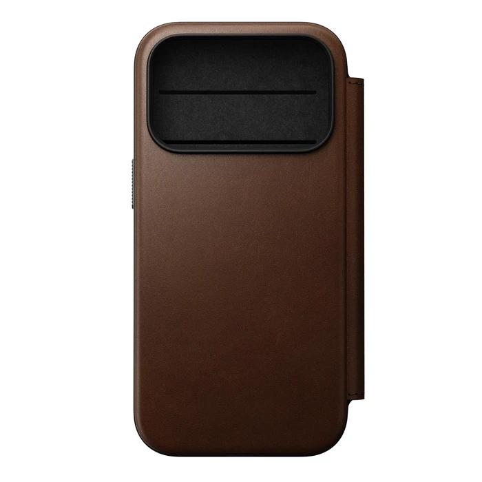 NOMAD Modern Leather Folio Apple iPhone 18 Pro / 17 Pro MagSafe, Camino leather (brown)