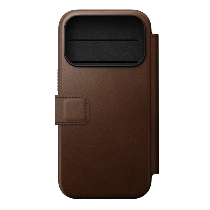 NOMAD Modern Leather Folio Apple iPhone 18 Pro / 17 Pro MagSafe, Camino leather (brown)