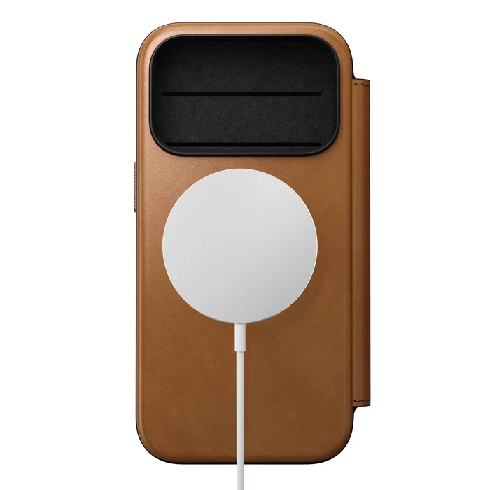 NOMAD Modern Leather Folio Apple iPhone 18 Pro / 17 Pro MagSafe, Camino leather (english tan-c)