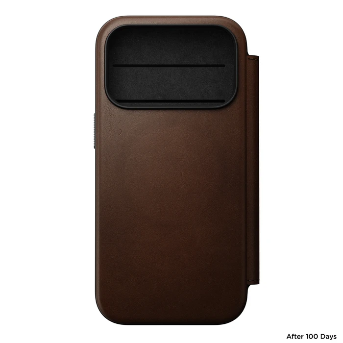 NOMAD Modern Leather Folio Apple iPhone 18 Pro / 17 Pro MagSafe, Camino leather (brown)