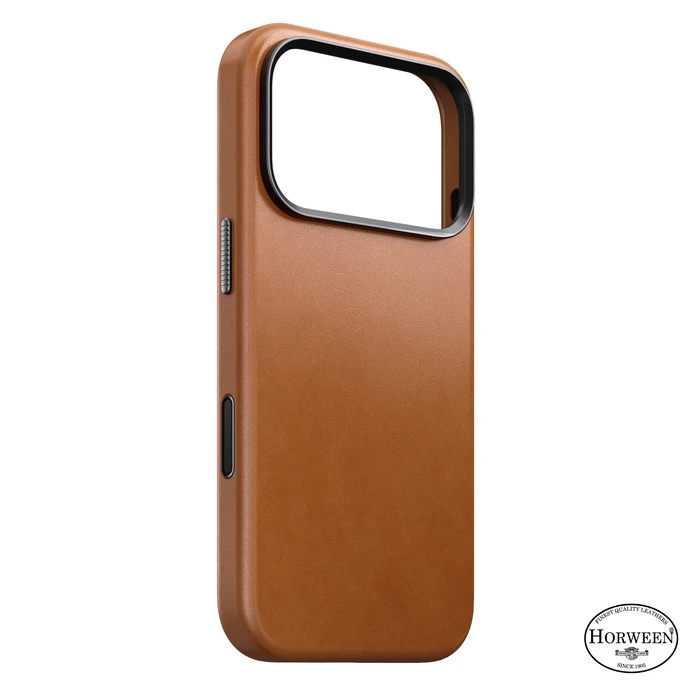 NOMAD Traditional Leather Case Apple iPhone 18 Pro / 17 Pro MagSafe, Horween leather (saddle)