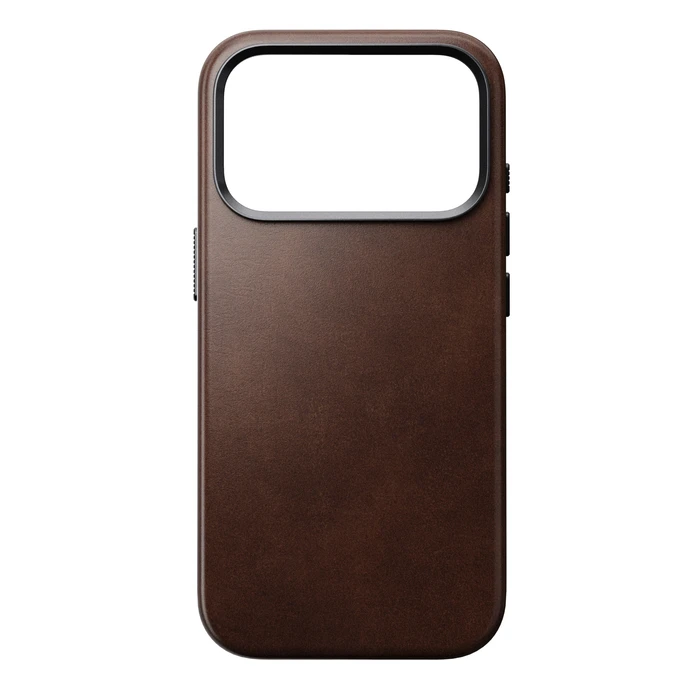 NOMAD Traditional Leather Case Apple iPhone 18 Pro / 17 Pro MagSafe, Horween leather (rustic brown)