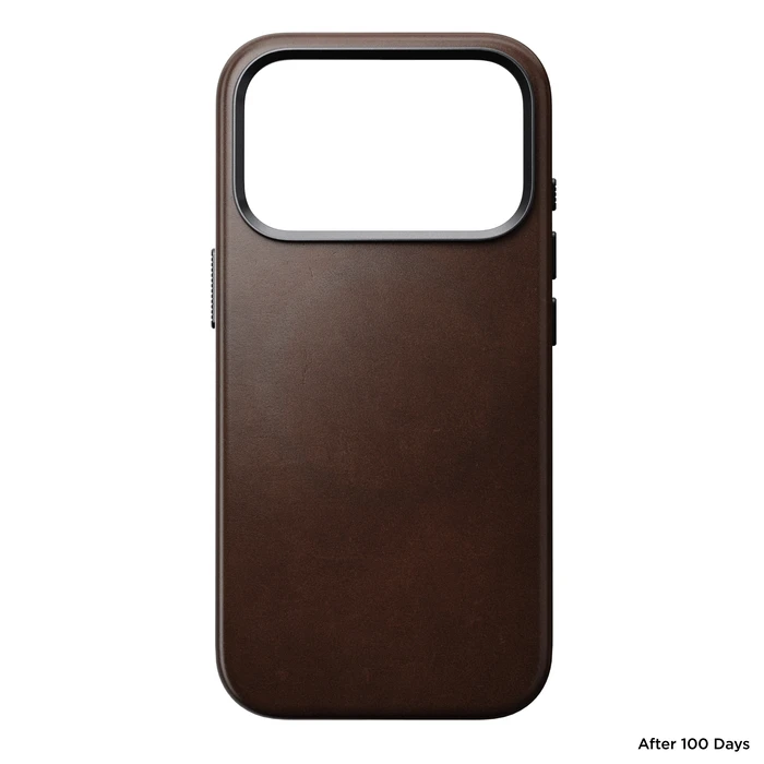 NOMAD Traditional Leather Case Apple iPhone 18 Pro / 17 Pro MagSafe, Horween leather (rustic brown)