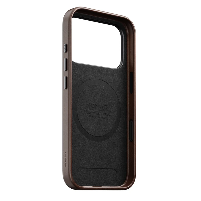 NOMAD Traditional Leather Case Apple iPhone 18 Pro / 17 Pro MagSafe, Horween leather (rustic brown)