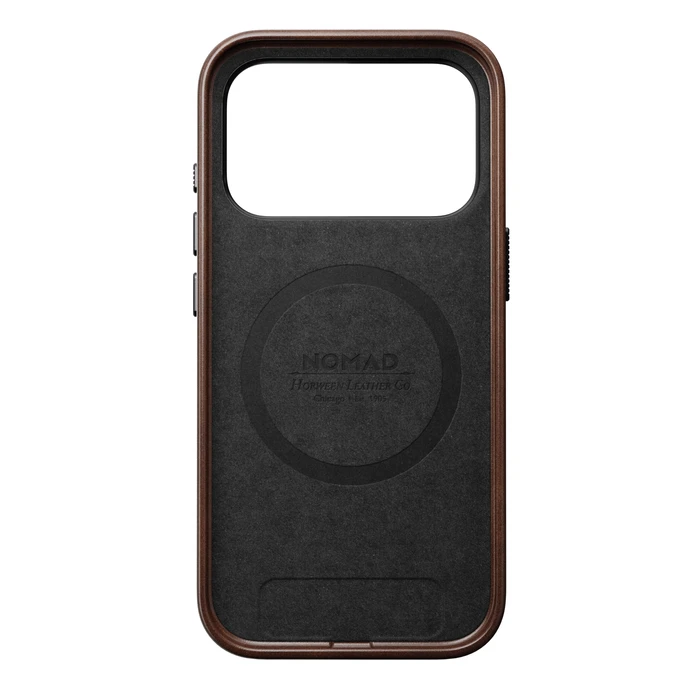 NOMAD Traditional Leather Case Apple iPhone 18 Pro / 17 Pro MagSafe, Horween leather (rustic brown)