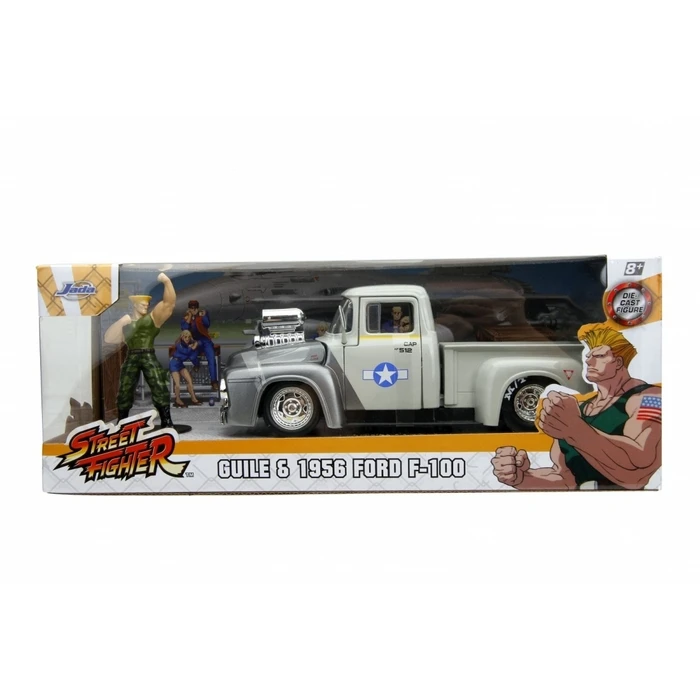 Jada Toys Vehicle With Figure Street Fighter 1956 Ford Pickup 1/24