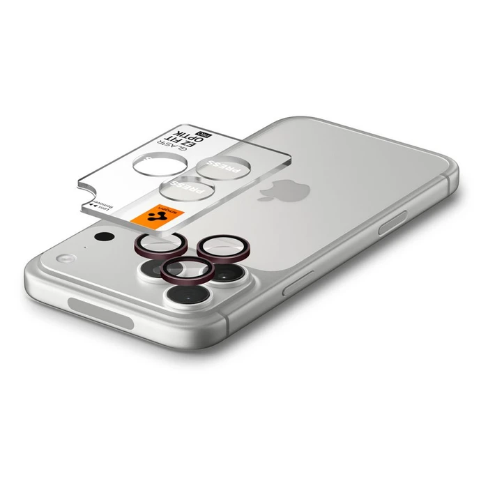 Spigen Optik Pro Glas.tr Ez Fit Camera Protector Apple iPhone 18 Pro / 18 Pro Max Burgundy [2 PACK]