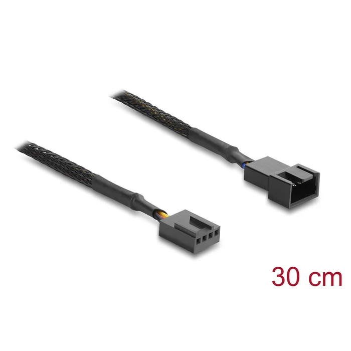 Delock 4pin - Cable 0.3m Μαύρο 91360