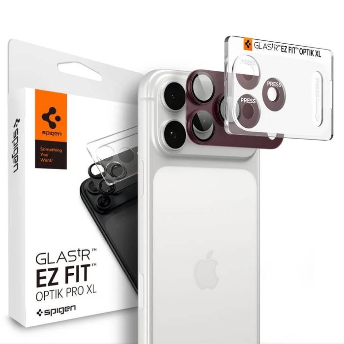Spigen Optik Pro Xl Glas.tr Ez Fit Camera Protector Apple iPhone 18 Pro Max Burgundy