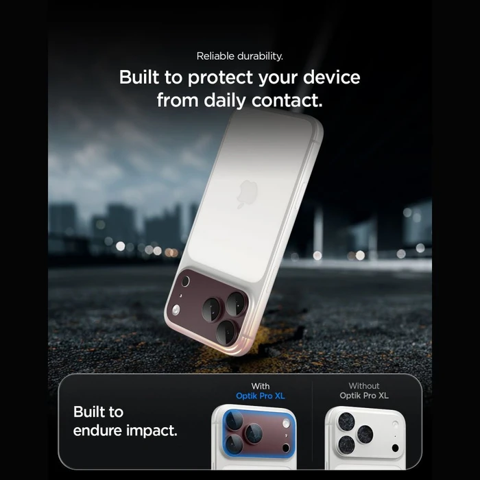 Spigen Optik Pro Xl Glas.tr Ez Fit Camera Protector Apple iPhone 18 Pro Max Burgundy