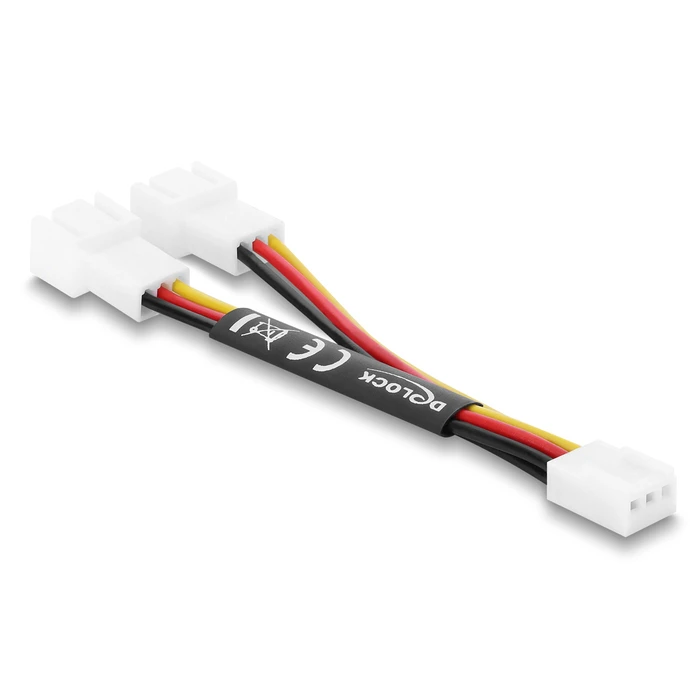 DELOCK καλώδιο 1x 3pin σε 2x 3pin για ανεμιστήρες 10cm (91429)
