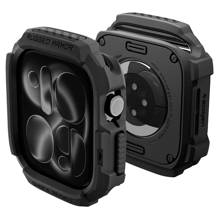Spigen Rugged Armor Apple Watch 12 42mm Matte Black