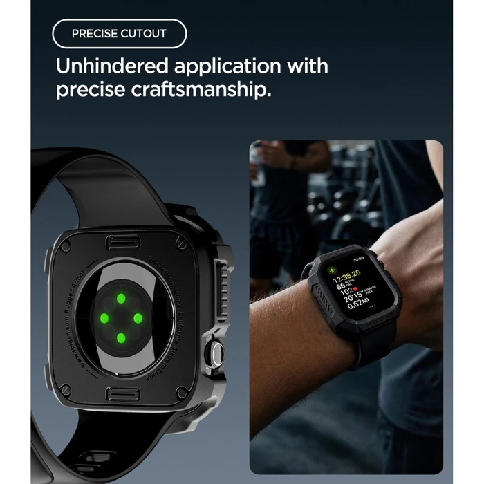 Spigen Rugged Armor Apple Watch 12 42mm Matte Black