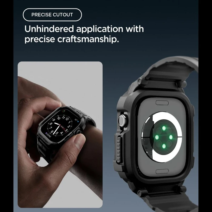 Spigen Rugged Armor Pro Apple Watch 12 42mm Matte Black