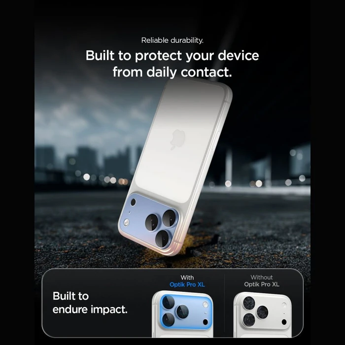 Spigen Optik Pro XL Glas.tr Ez Fit Camera Protector Apple iPhone 18 Pro Max Light Blue
