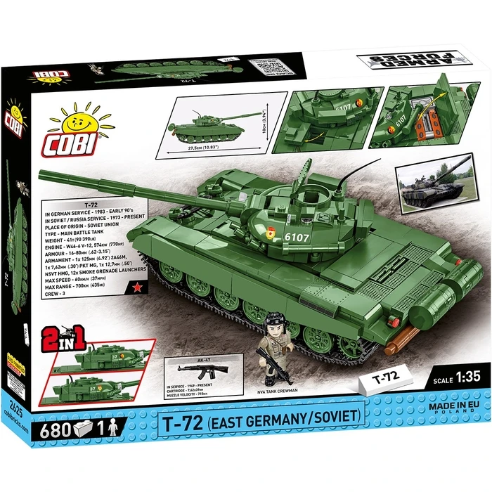 Παιχνίδι Κατασκευής Cobi Klocki Blocks Armed Forces T-72 (East Germany/Soviet)