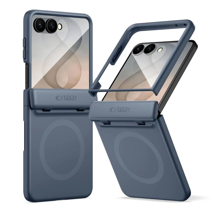 Tech-Protect Kevlar Aura MagSafe Samsung Galaxy Z Flip 8 Navy Blue