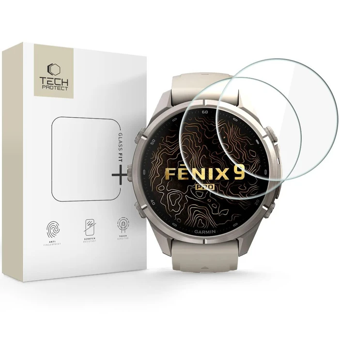 Tech-Protect Glass Fit+ Garmin Fenix 9 Pro 43mm Clear [2 PACK]