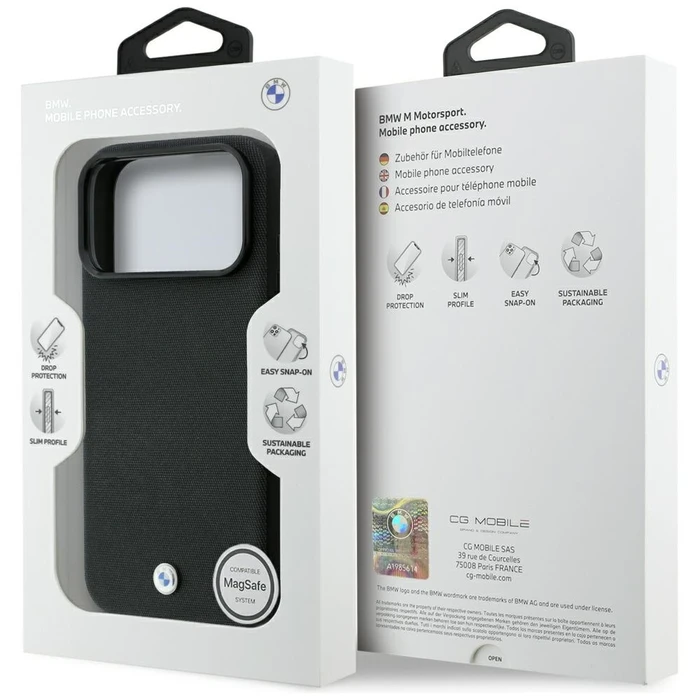 BMW Kevlar Metal Logo MagSafe Apple iPhone 18 Pro Max / 17 Pro Max black