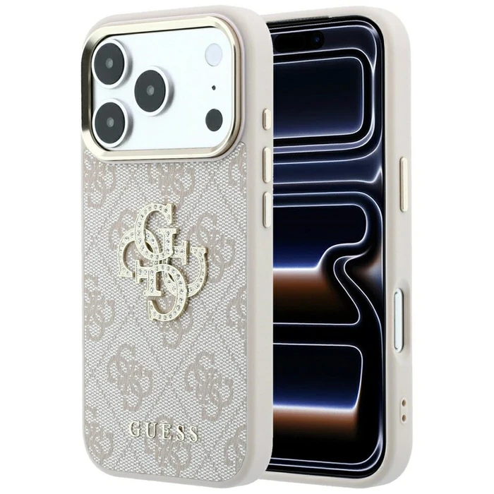 Guess 4G & Big Strass Logo Apple iPhone 18 Pro Max / 17 Pro Max pink