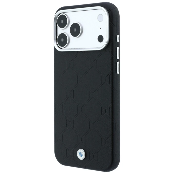 BMW Sign Deboss Quilted Metal Logo MagSafe Apple iPhone 18 Pro / 17 Pro black