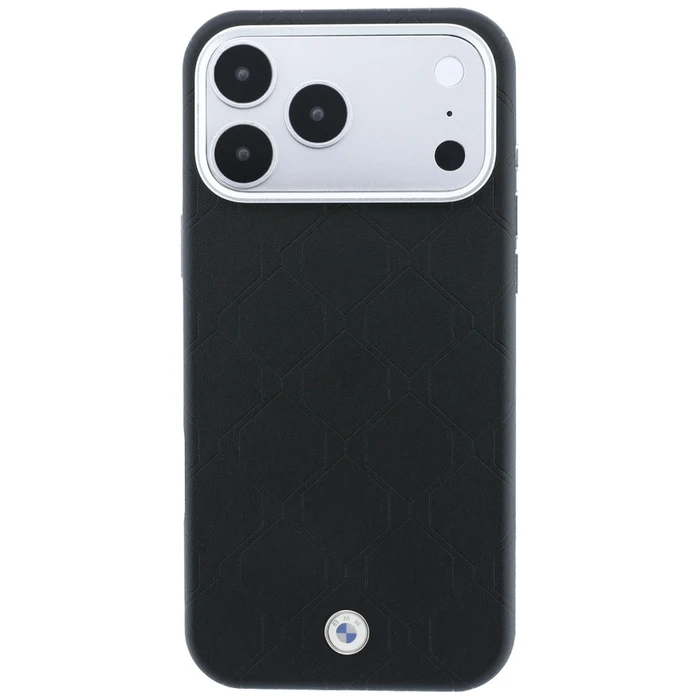 BMW Sign Deboss Quilted Metal Logo MagSafe Apple iPhone 18 Pro / 17 Pro black