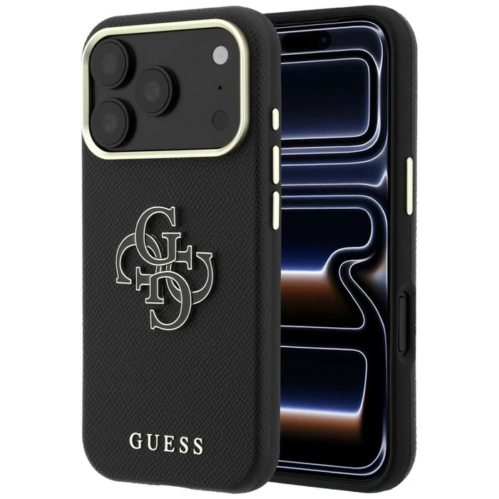 Guess Grained & Big Resin Logo Apple iPhone 18 Pro / 17 Pro black