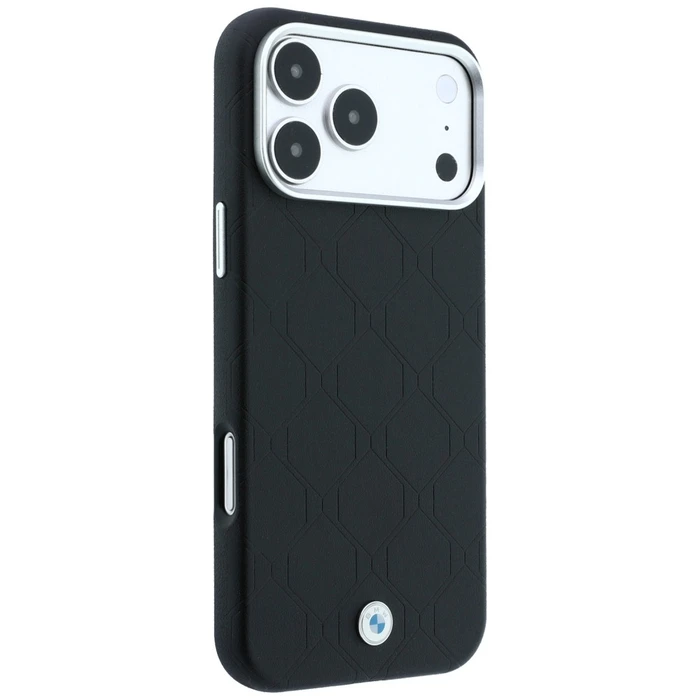 BMW Sign Deboss Quilted Metal Logo MagSafe Apple iPhone 18 Pro Max / 17 Pro Max black