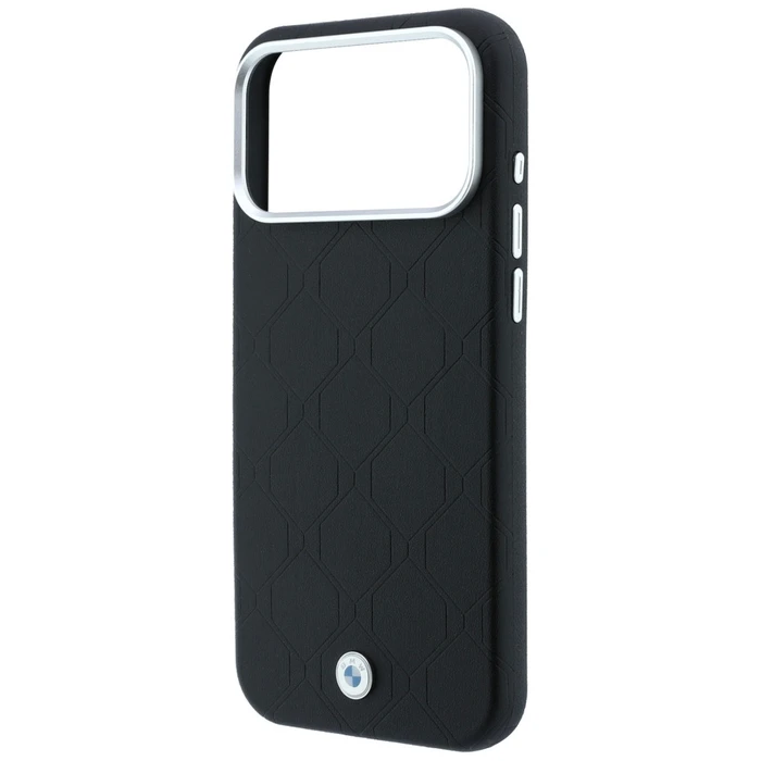 BMW Sign Deboss Quilted Metal Logo MagSafe Apple iPhone 18 Pro Max / 17 Pro Max black