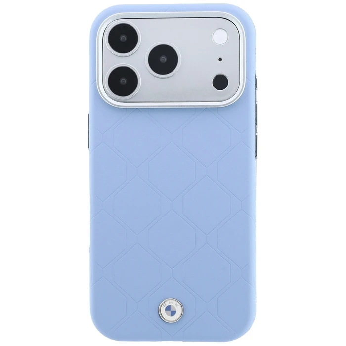 BMW Sign Deboss Quilted Metal Logo MagSafe Apple iPhone 18 Pro Max / 17 Pro Max blue
