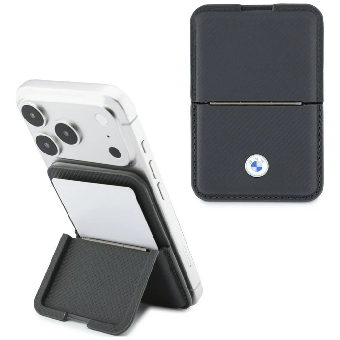 BMW Carbon Metal Logos MagSafe Wallet anthracite