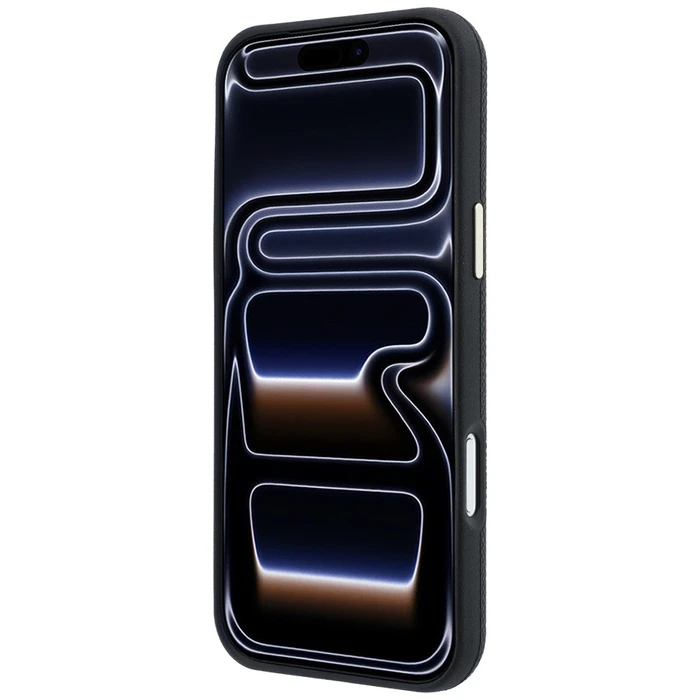 Guess Grained Round Strass Logo MagSafe Apple iPhone 18 Pro / 17 Pro black