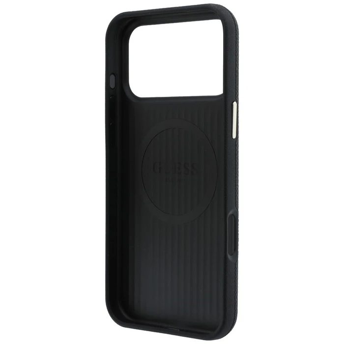 Guess Grained Round Strass Logo MagSafe Apple iPhone 18 Pro / 17 Pro black