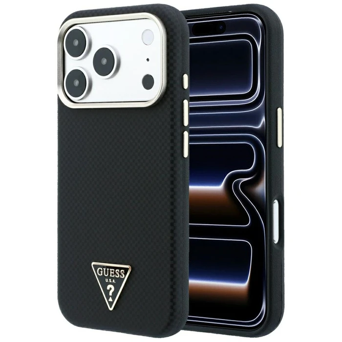 Guess Kevlar Triangle Logo MagSafe Apple iPhone 18 Pro Max / 17 Pro Max black