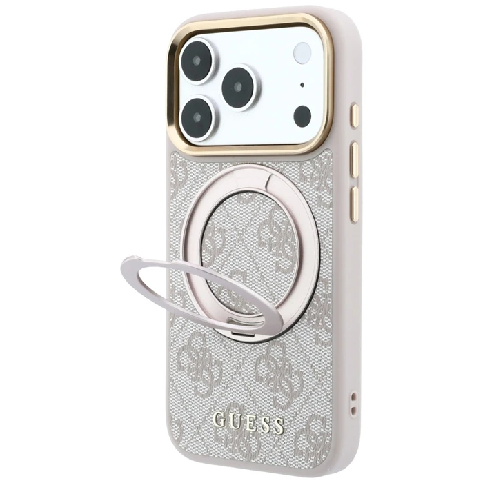 Guess Ring Stand 360 4G Classic Logo MagSafe Apple iPhone 18 Pro / 17 Pro pink