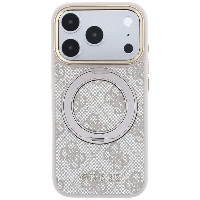Guess Ring Stand 360 4G Classic Logo MagSafe Apple iPhone 18 Pro / 17 Pro pink