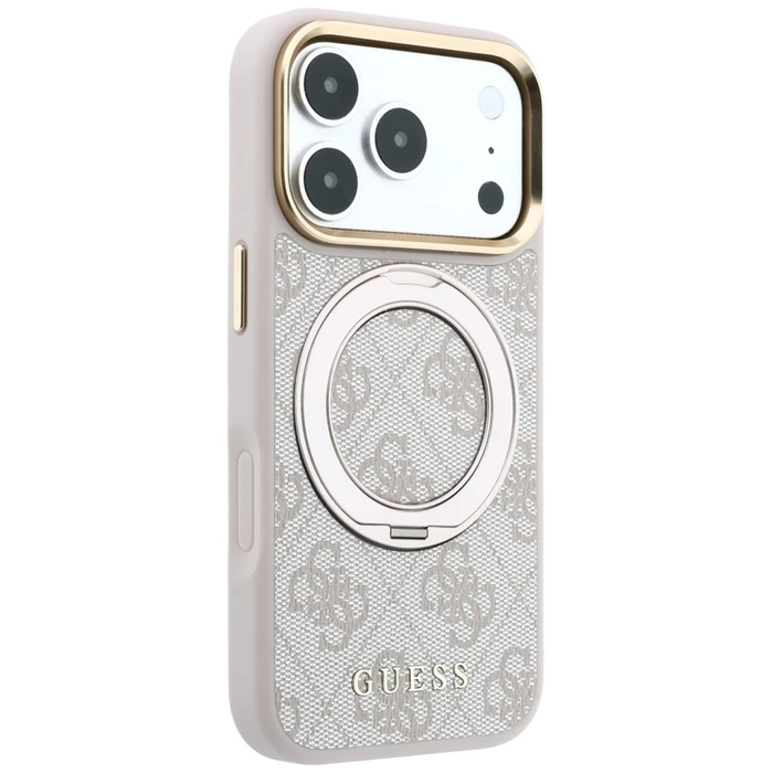 Guess Ring Stand 360 4G Classic Logo MagSafe Apple iPhone 18 Pro / 17 Pro pink