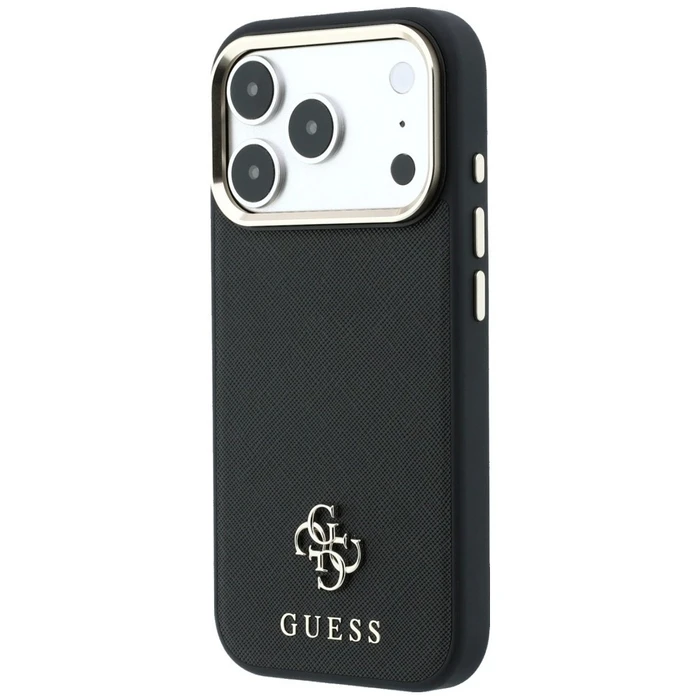 Guess Saffiano Small 4G & Classic Logo MagSafe Apple iPhone 18 Pro / 17 Pro black